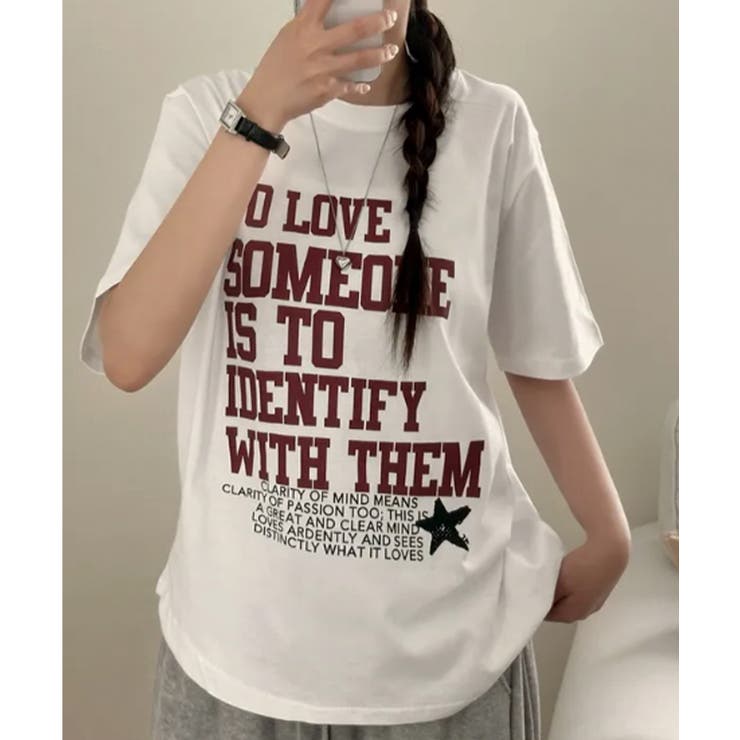 アイボリー | ヴィンテージ ロゴプリント 半袖Tシャツ | VIVID LADY