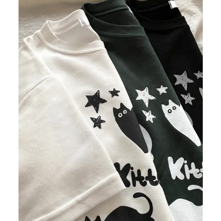 キャットグラフィック ルーズTシャツ | VIVID LADY | 詳細画像14 