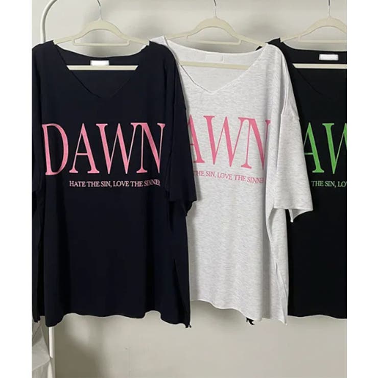 Vネック オーバーサイズ ルーズTシャツ | VIVID LADY | 詳細画像14 
