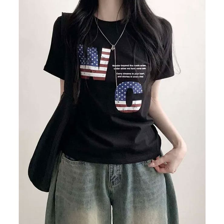 ヴィンテージフラッグロゴ 半袖Tシャツ | VIVID LADY | 詳細画像3 
