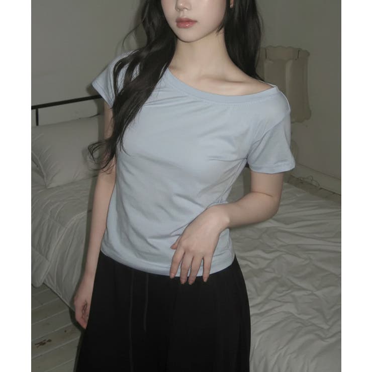 ワンショルダーorボートネック 2way 半袖Tシャツ | VIVID LADY | 詳細画像7 