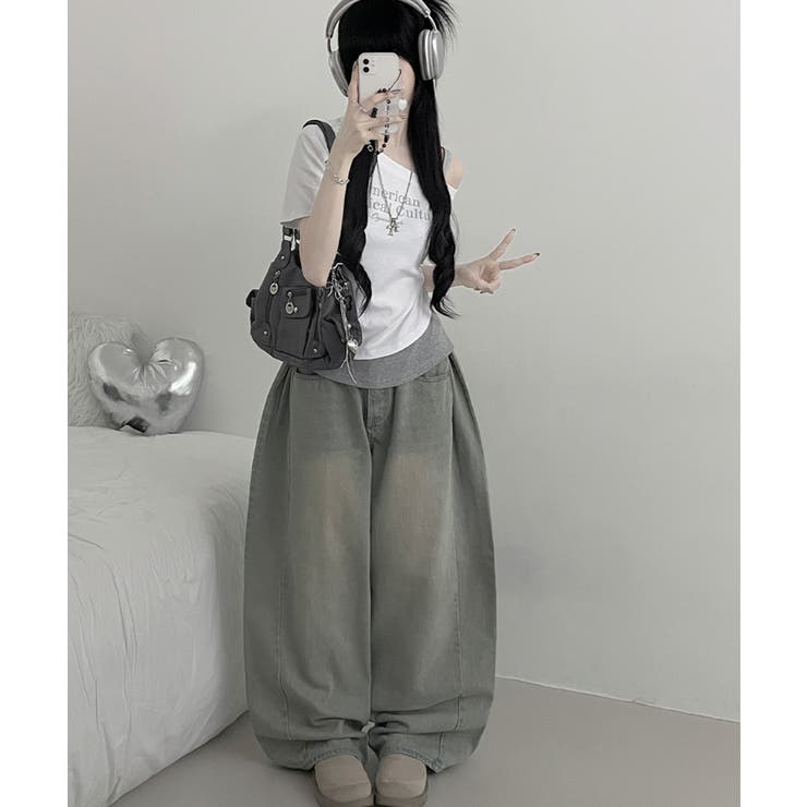 アシメレイヤードワンショルダー 半袖Tシャツ | VIVID LADY | 詳細画像5 