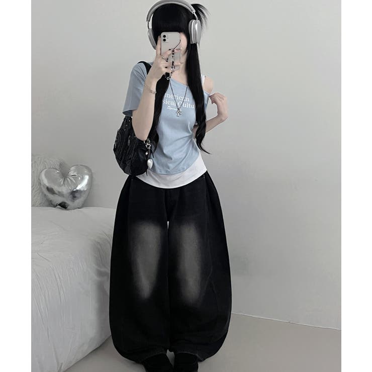 アシメレイヤードワンショルダー 半袖Tシャツ | VIVID LADY | 詳細画像10 