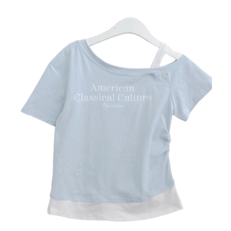 アシメレイヤードワンショルダー 半袖Tシャツ | VIVID LADY | 詳細画像21 