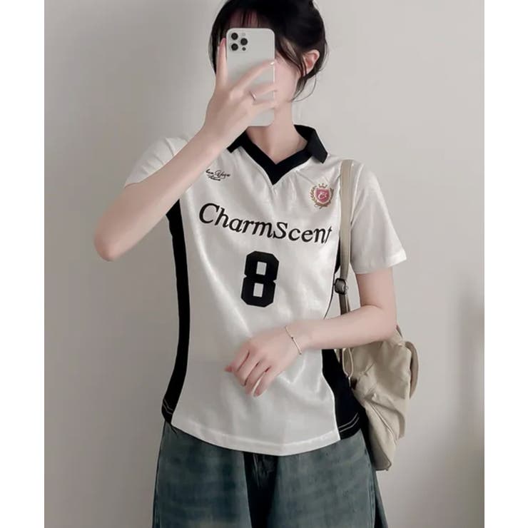 ナンバリング スポーティー半袖ポロTシャツ | VIVID LADY | 詳細画像4 