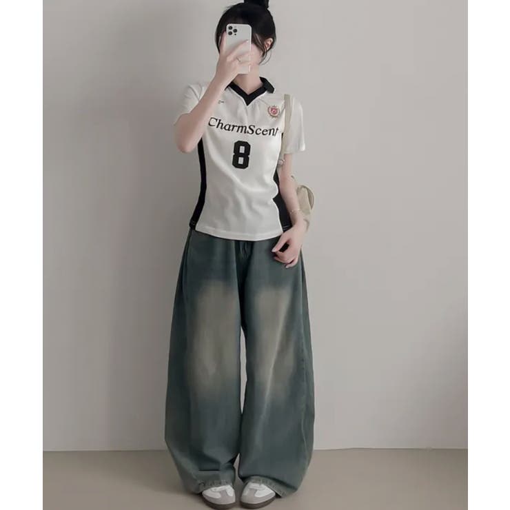 ナンバリング スポーティー半袖ポロTシャツ | VIVID LADY | 詳細画像5 