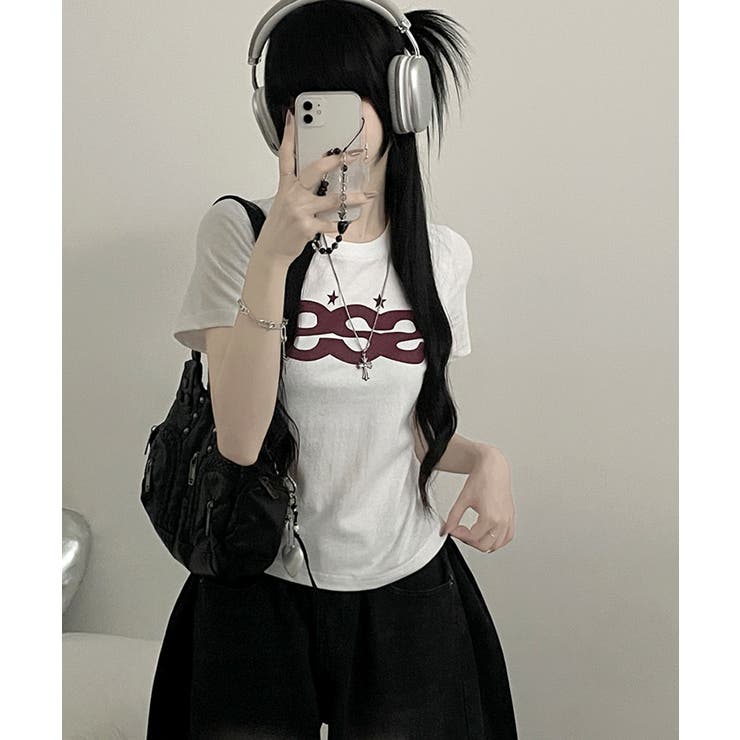 Y2Kロゴプリント半袖Tシャツ | VIVID LADY | 詳細画像6 