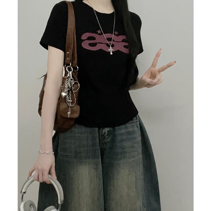 Y2Kロゴプリント半袖Tシャツ | VIVID LADY | 詳細画像10 