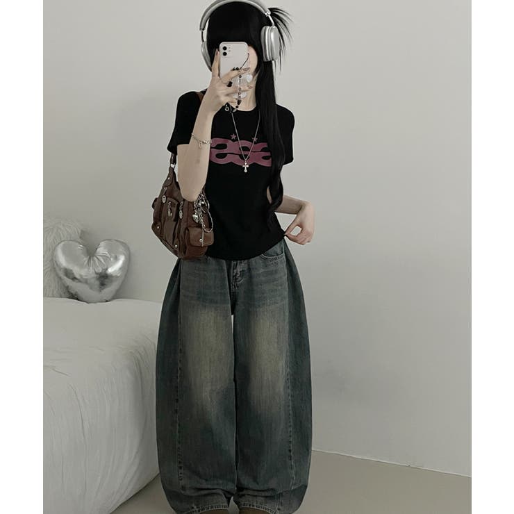 Y2Kロゴプリント半袖Tシャツ | VIVID LADY | 詳細画像14 