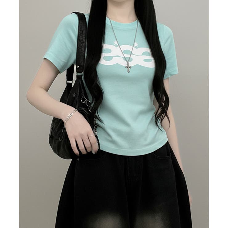 Y2Kロゴプリント半袖Tシャツ | VIVID LADY | 詳細画像16 