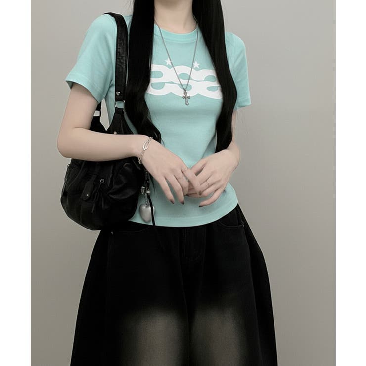 Y2Kロゴプリント半袖Tシャツ | VIVID LADY | 詳細画像18 