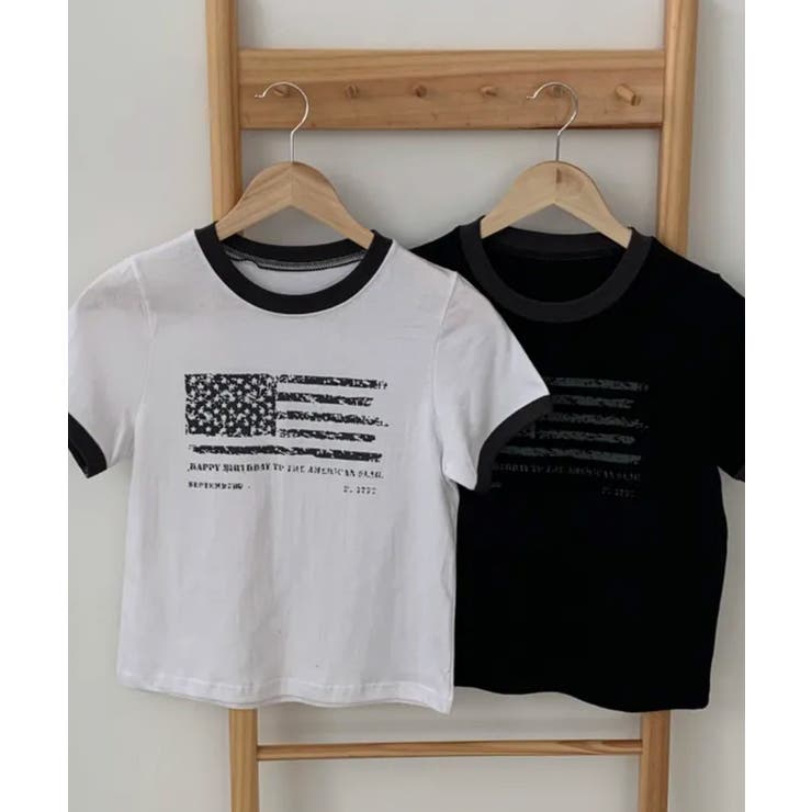 ヴィンテージフラッグリンガーTシャツ | VIVID LADY | 詳細画像7 