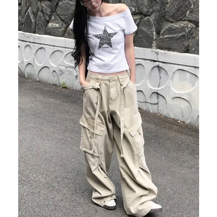 レオパードスタープリントワンショルダー半袖Tシャツ | VIVID LADY | 詳細画像6 