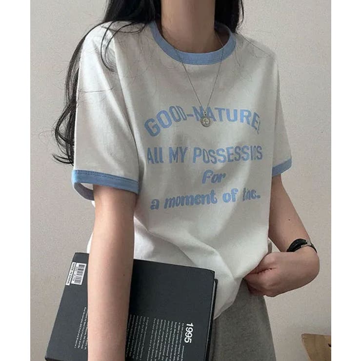 カレッジロゴ リンガー 半袖Ｔシャツ | VIVID LADY | 詳細画像2 