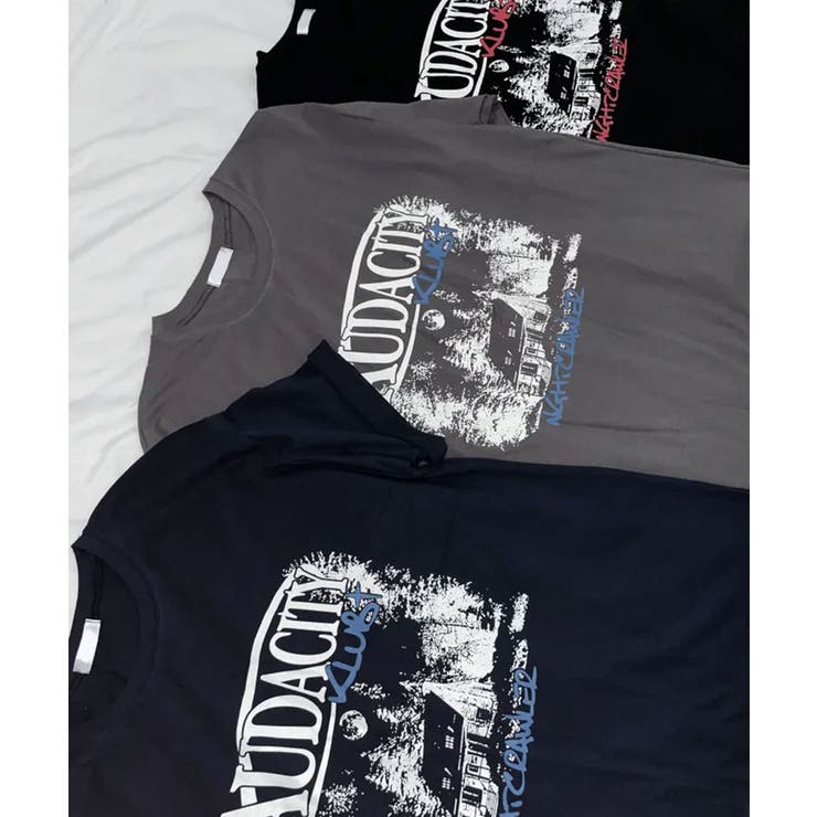 モノクロフォトプリント オーバーサイズ 半袖Tシャツ | VIVID LADY | 詳細画像13 