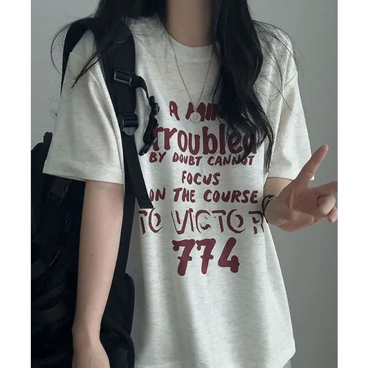 ヴィンテージロゴ オーバーサイズ 半袖Tシャツ | VIVID LADY | 詳細画像2 