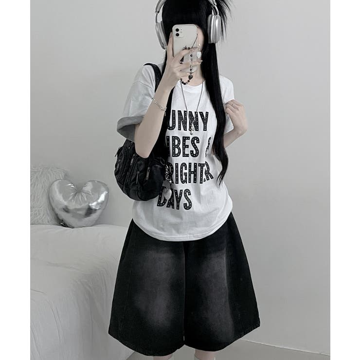 レトロロゴ ボクシー半袖Tシャツ | VIVID LADY | 詳細画像2 