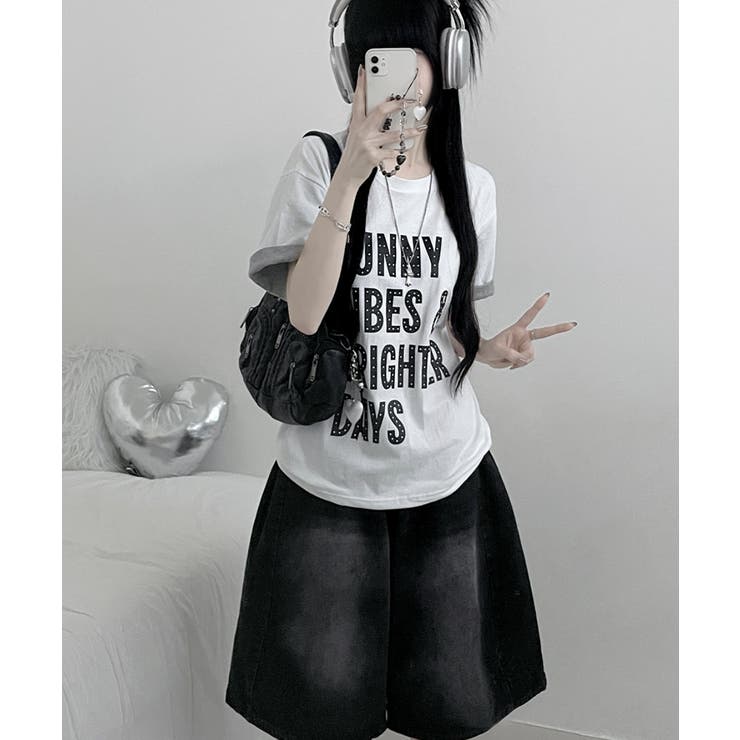 レトロロゴ ボクシー半袖Tシャツ | VIVID LADY | 詳細画像3 