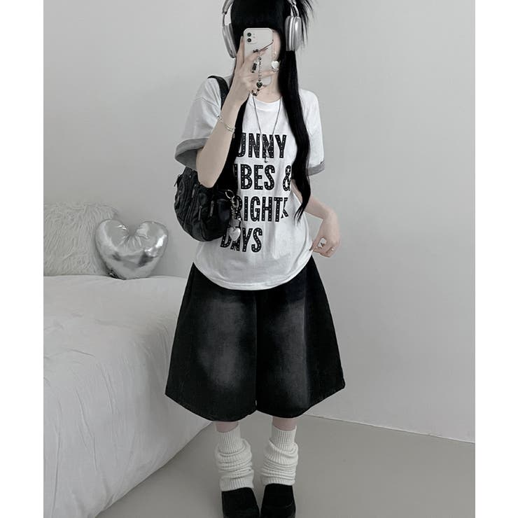 レトロロゴ ボクシー半袖Tシャツ | VIVID LADY | 詳細画像7 