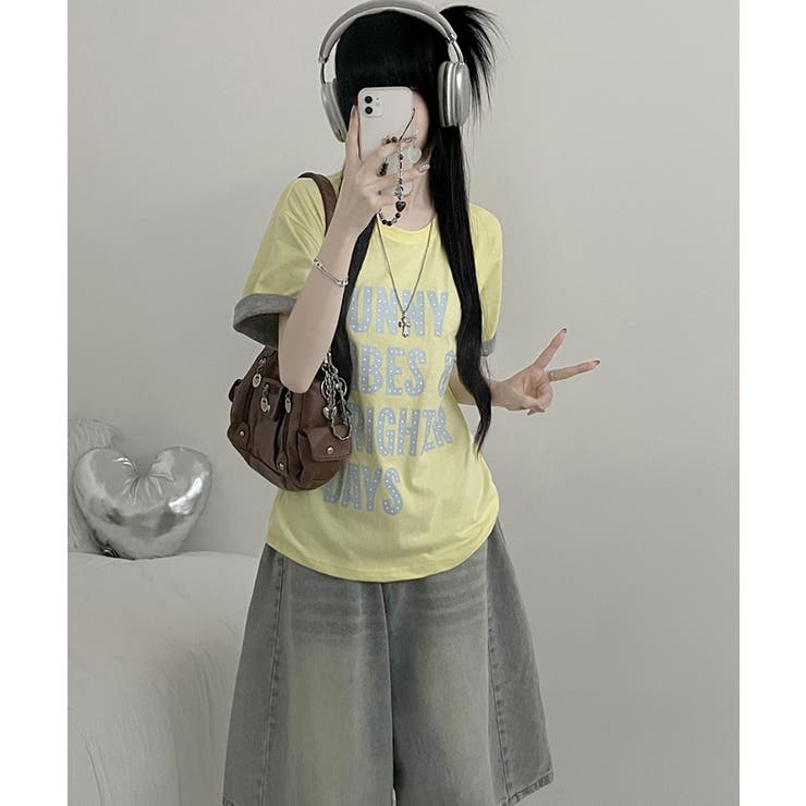 レトロロゴ ボクシー半袖Tシャツ | VIVID LADY | 詳細画像8 