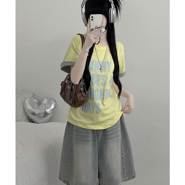 レトロロゴ ボクシー半袖Tシャツ | VIVID LADY | 詳細画像9 