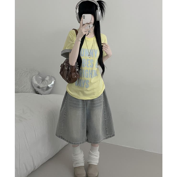 レトロロゴ ボクシー半袖Tシャツ | VIVID LADY | 詳細画像13 