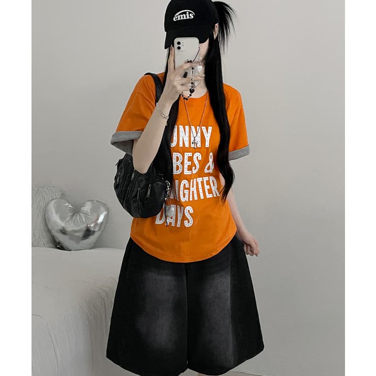 レトロロゴ ボクシー半袖Tシャツ | VIVID LADY | 詳細画像15 