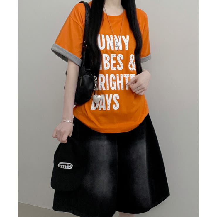 レトロロゴ ボクシー半袖Tシャツ | VIVID LADY | 詳細画像17 