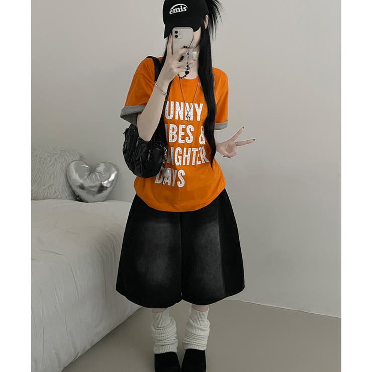 レトロロゴ ボクシー半袖Tシャツ | VIVID LADY | 詳細画像19 