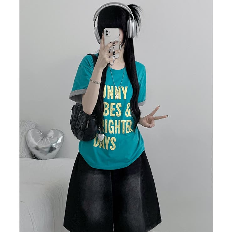 レトロロゴ ボクシー半袖Tシャツ | VIVID LADY | 詳細画像21 