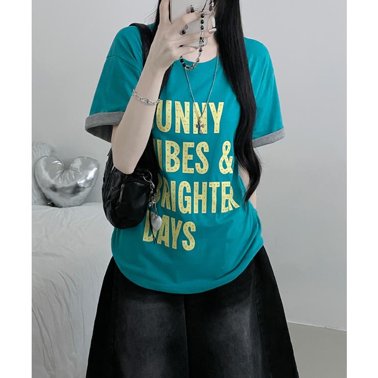 レトロロゴ ボクシー半袖Tシャツ | VIVID LADY | 詳細画像22 