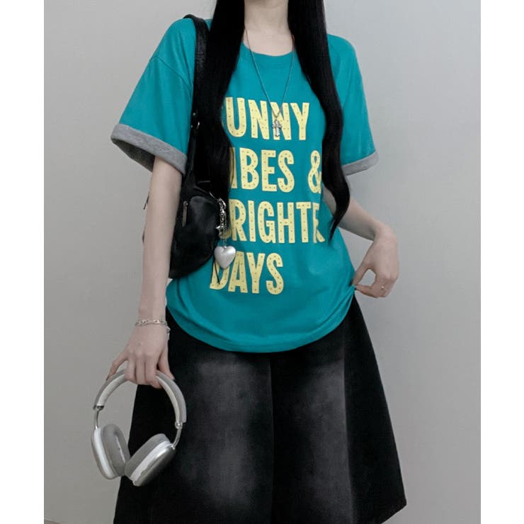レトロロゴ ボクシー半袖Tシャツ | VIVID LADY | 詳細画像23 