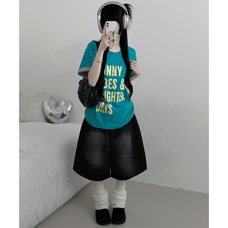レトロロゴ ボクシー半袖Tシャツ | VIVID LADY | 詳細画像25 