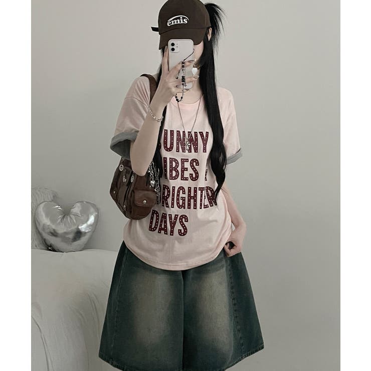 レトロロゴ ボクシー半袖Tシャツ | VIVID LADY | 詳細画像26 