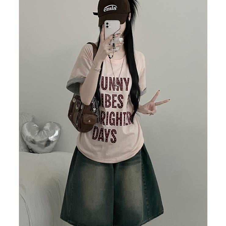 レトロロゴ ボクシー半袖Tシャツ | VIVID LADY | 詳細画像27 