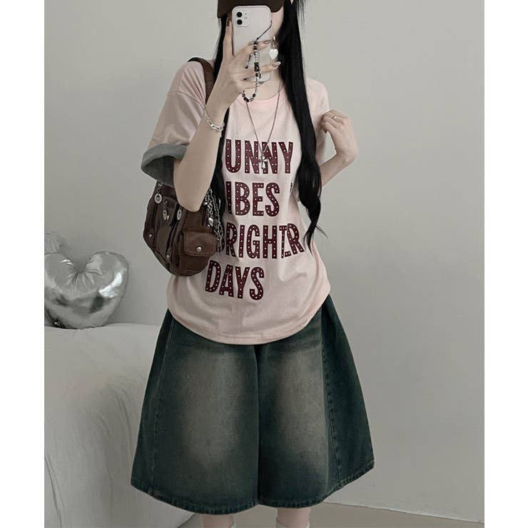 レトロロゴ ボクシー半袖Tシャツ | VIVID LADY | 詳細画像28 