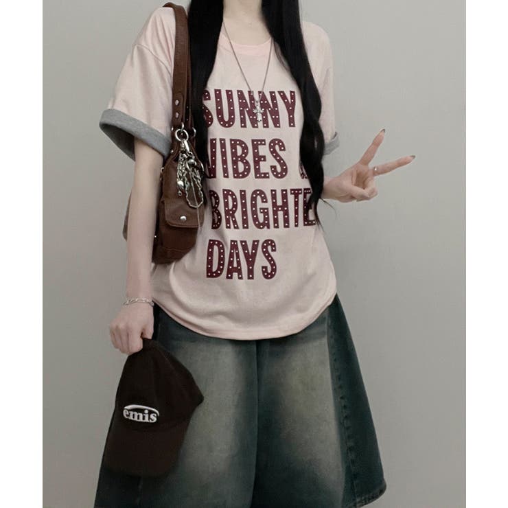 レトロロゴ ボクシー半袖Tシャツ | VIVID LADY | 詳細画像31 