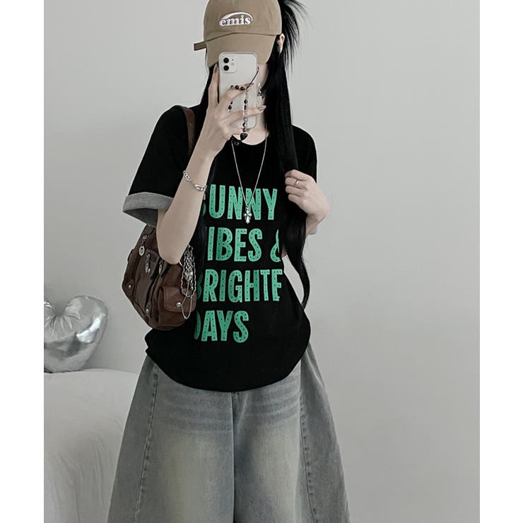 レトロロゴ ボクシー半袖Tシャツ | VIVID LADY | 詳細画像34 