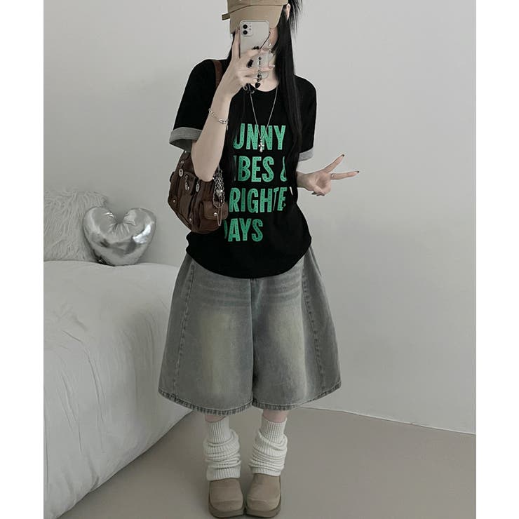 レトロロゴ ボクシー半袖Tシャツ | VIVID LADY | 詳細画像39 