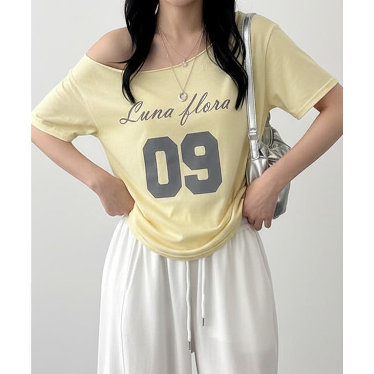 2WAY ボートネック オーバーフィット 半袖Tシャツ | VIVID LADY | 詳細画像8 