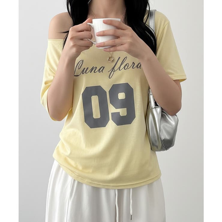 2WAY ボートネック オーバーフィット 半袖Tシャツ | VIVID LADY | 詳細画像9 