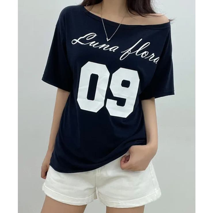 2WAY ボートネック オーバーフィット 半袖Tシャツ | VIVID LADY | 詳細画像13 