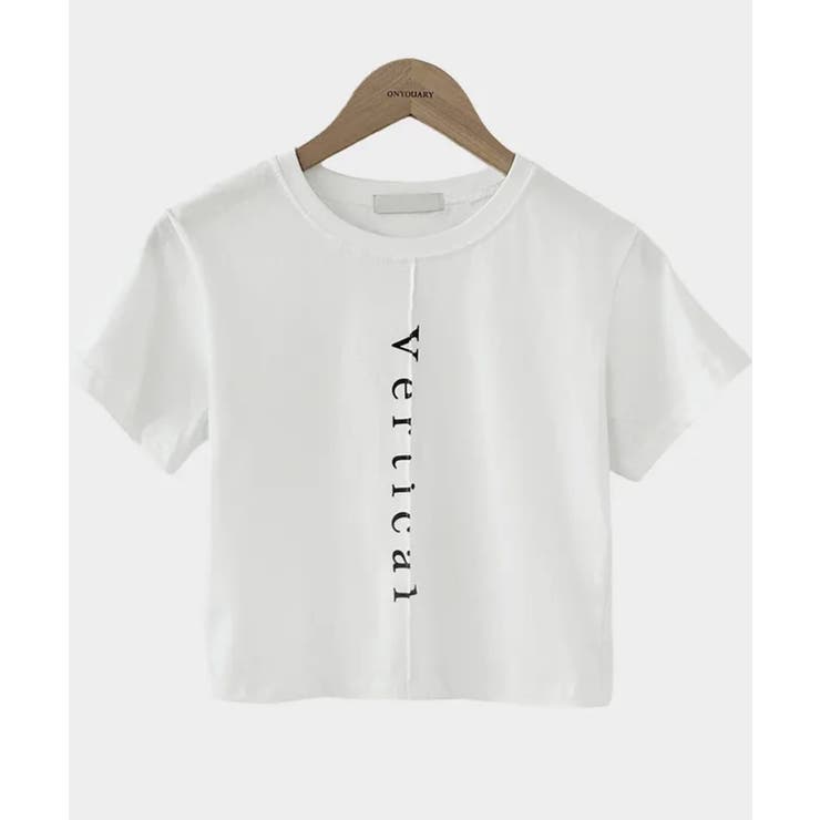 縦ロゴプリント クロップド半袖Tシャツ | VIVID LADY | 詳細画像14 