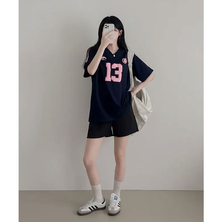 ナンバリング Vネック 半袖Tシャツ | VIVID LADY | 詳細画像10 