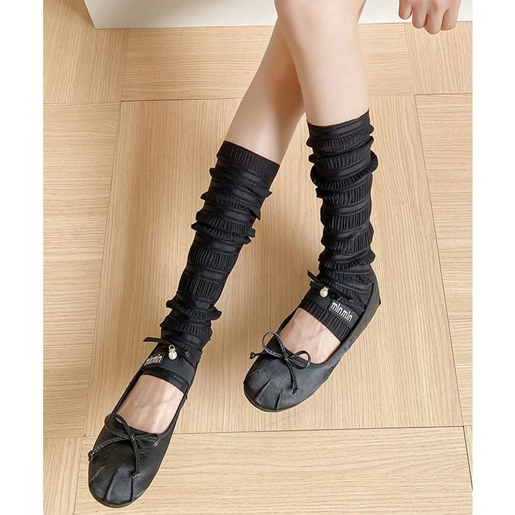 2wayリボンポイントシアーレグウォーマー ソックス バレエコア[品番