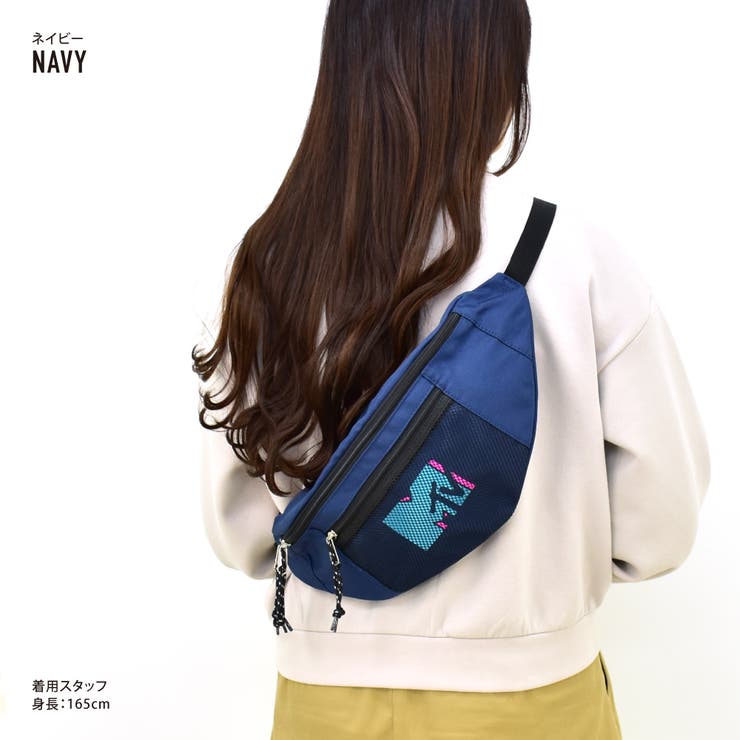 エムティービー ウェストバッグ ウェストポーチ レディース 女子 大人ファスナー 大容量 ナイロン メッシュポケット 大きめ カジュアル