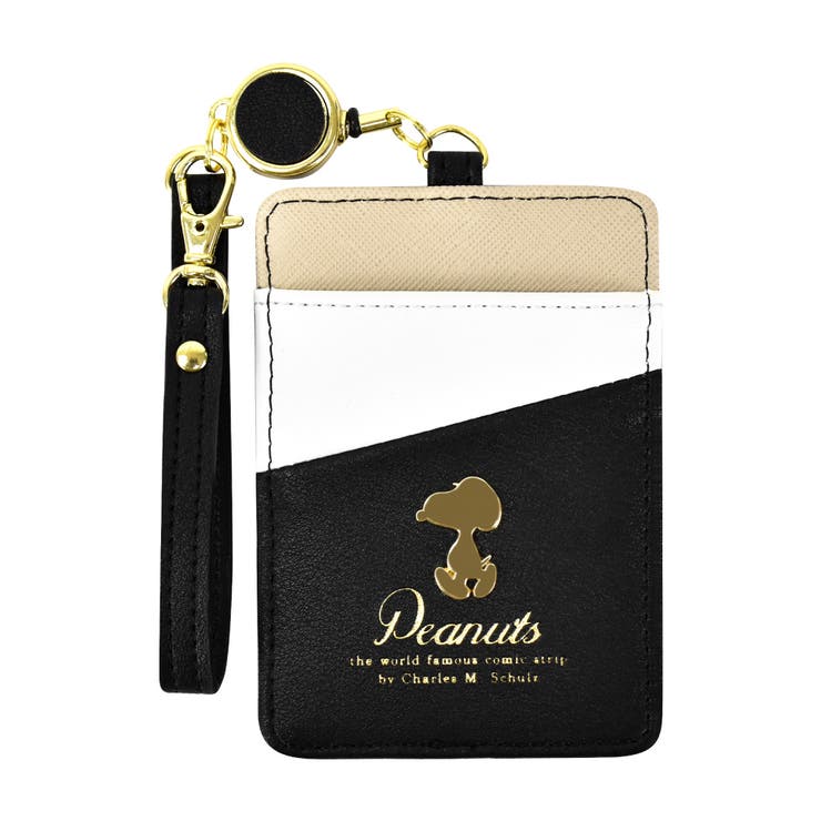 ブラック/ベージュ(SPIK-077) | スヌーピー パスケース 定期入れ | AVVENTURA