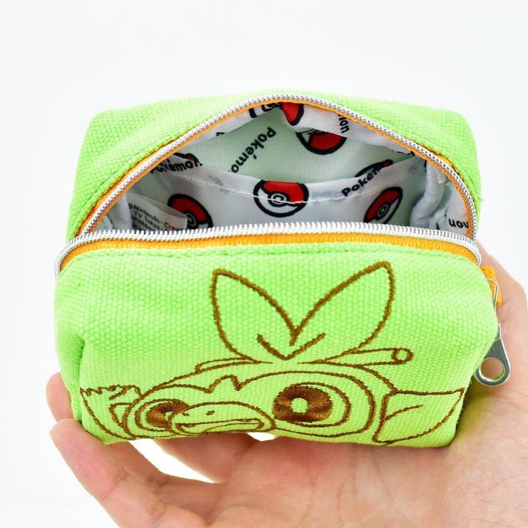 pokemon ポケットモンスター ポケモン ポーチ 小物入れ レディース 女子 ファスナー 刺繍 キャンバス 帆布 ミニポーチ 化粧ポーチ コスメポーチ
