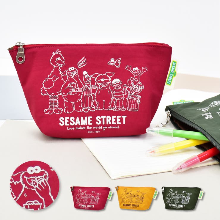 レッド(SST-093) | セサミストリート 舟形 ポーチ | AVVENTURA