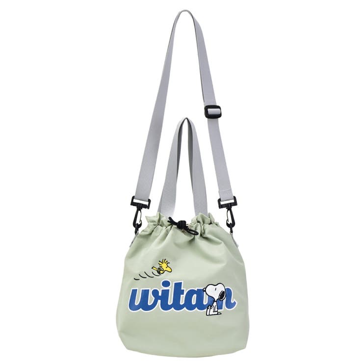 グリーン(SPZ-3932) | スヌーピー ピーナッツ 巾着ショルダー | AVVENTURA